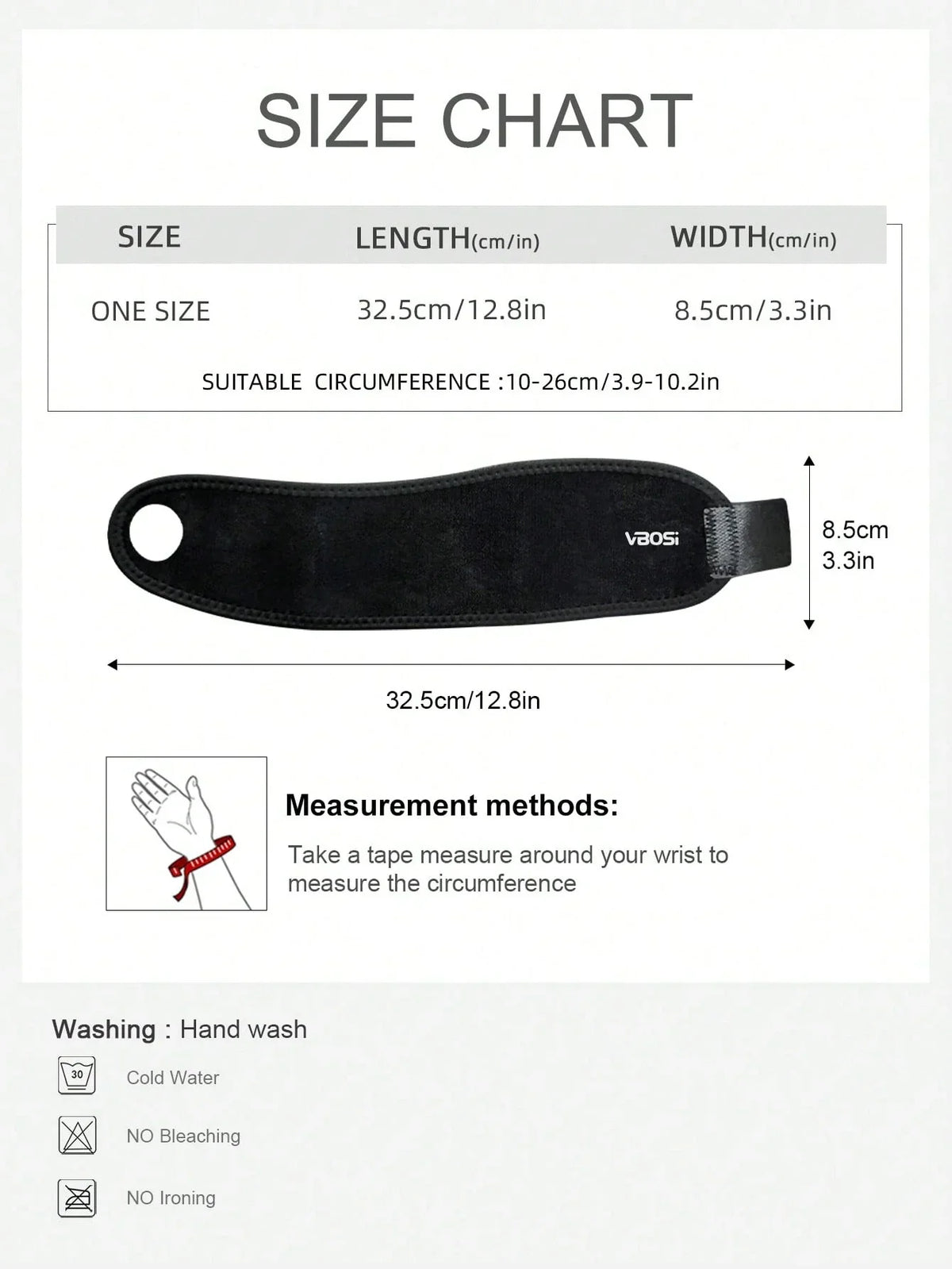 VBOSI Neoprene Adjustable Wrist Wraps