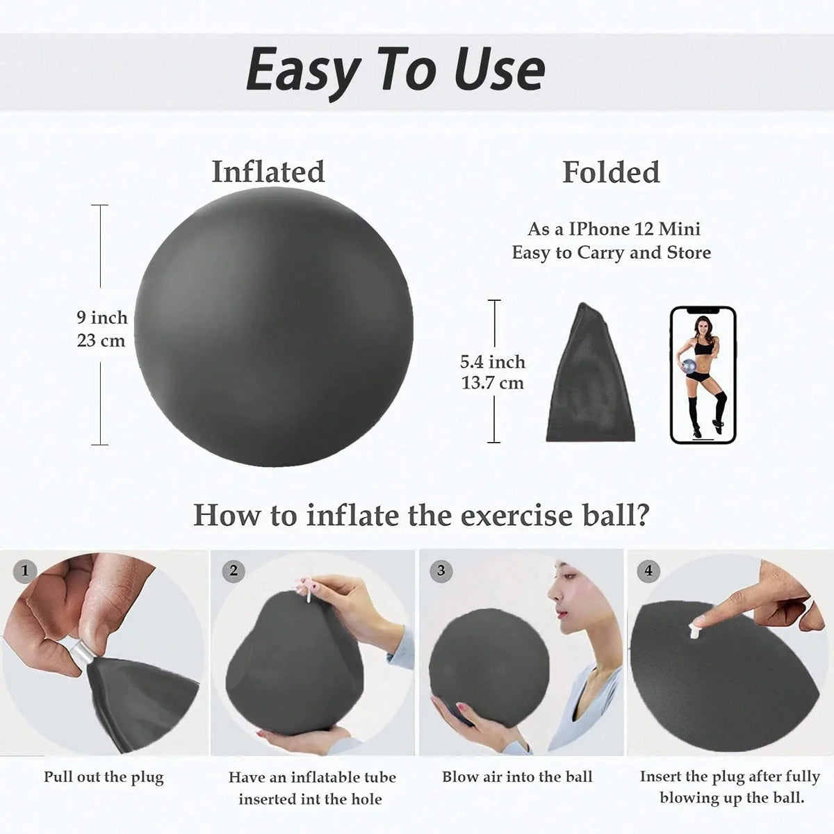 Purple Mini Yoga Pilates Exercise Ball