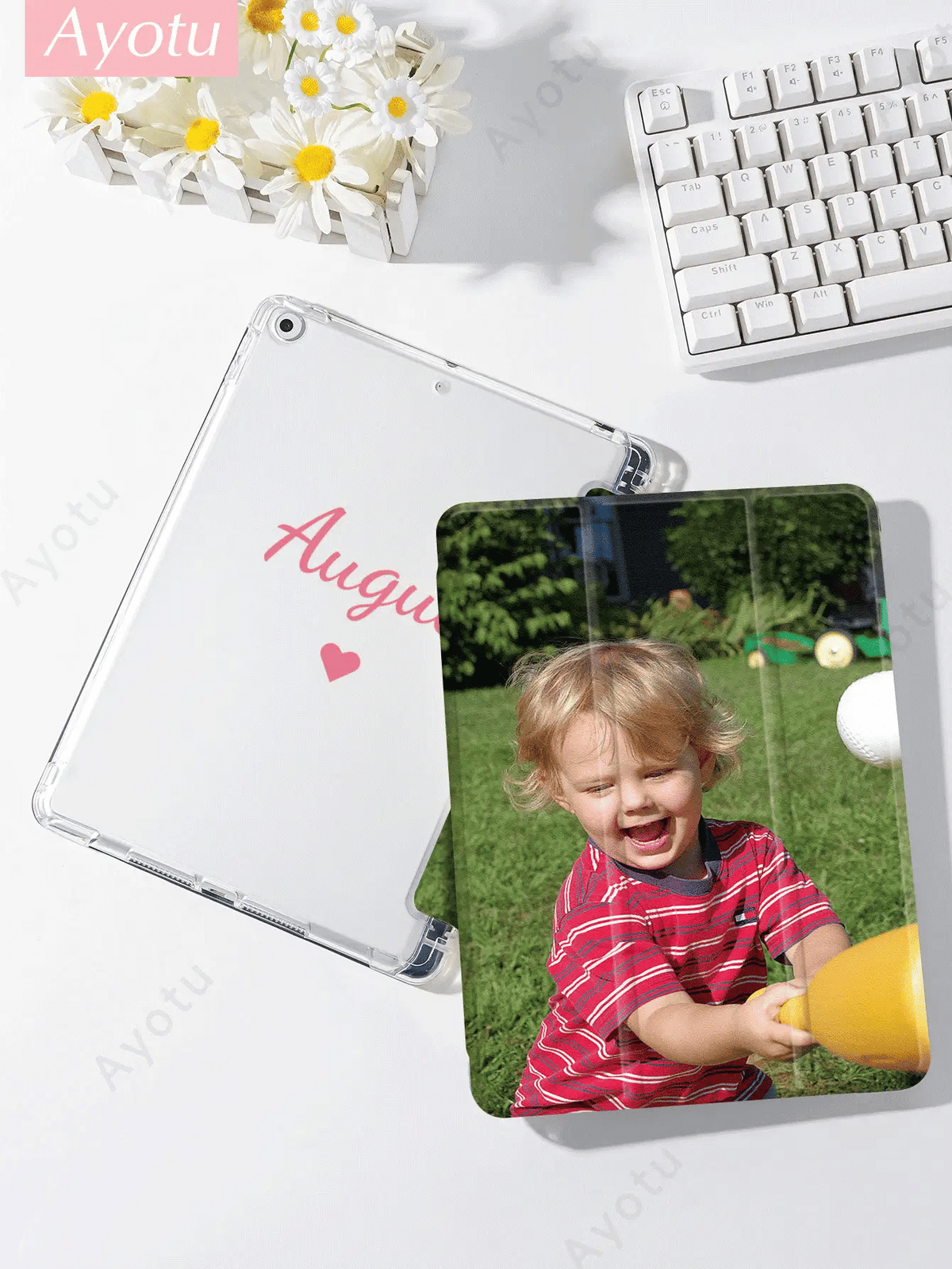 Custom Image Text iPad Case