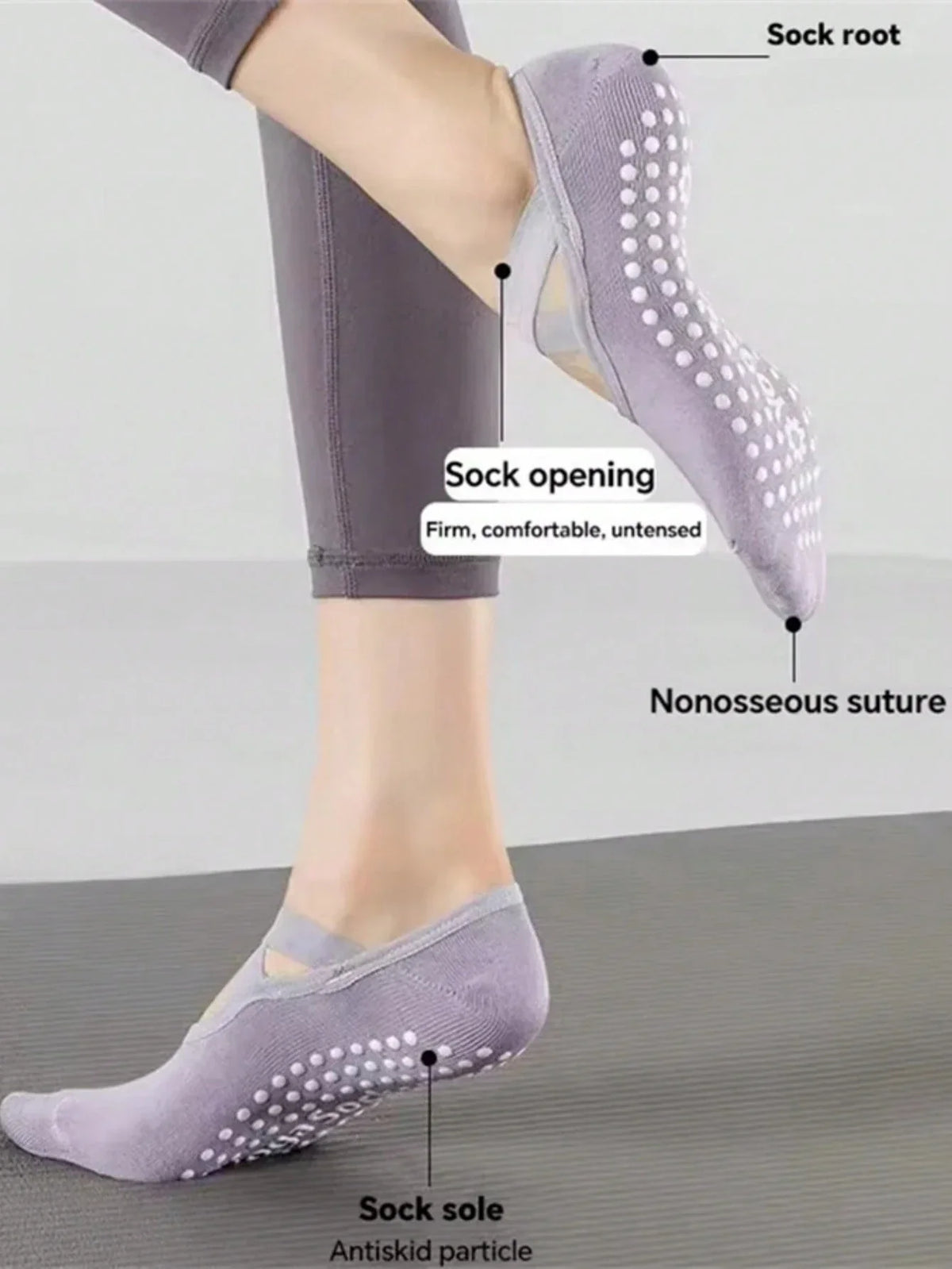Non-Slip Pilates Yoga Socks Pair