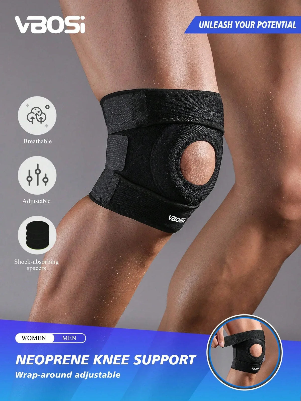 VBOSI Small Adjustable Knee Support