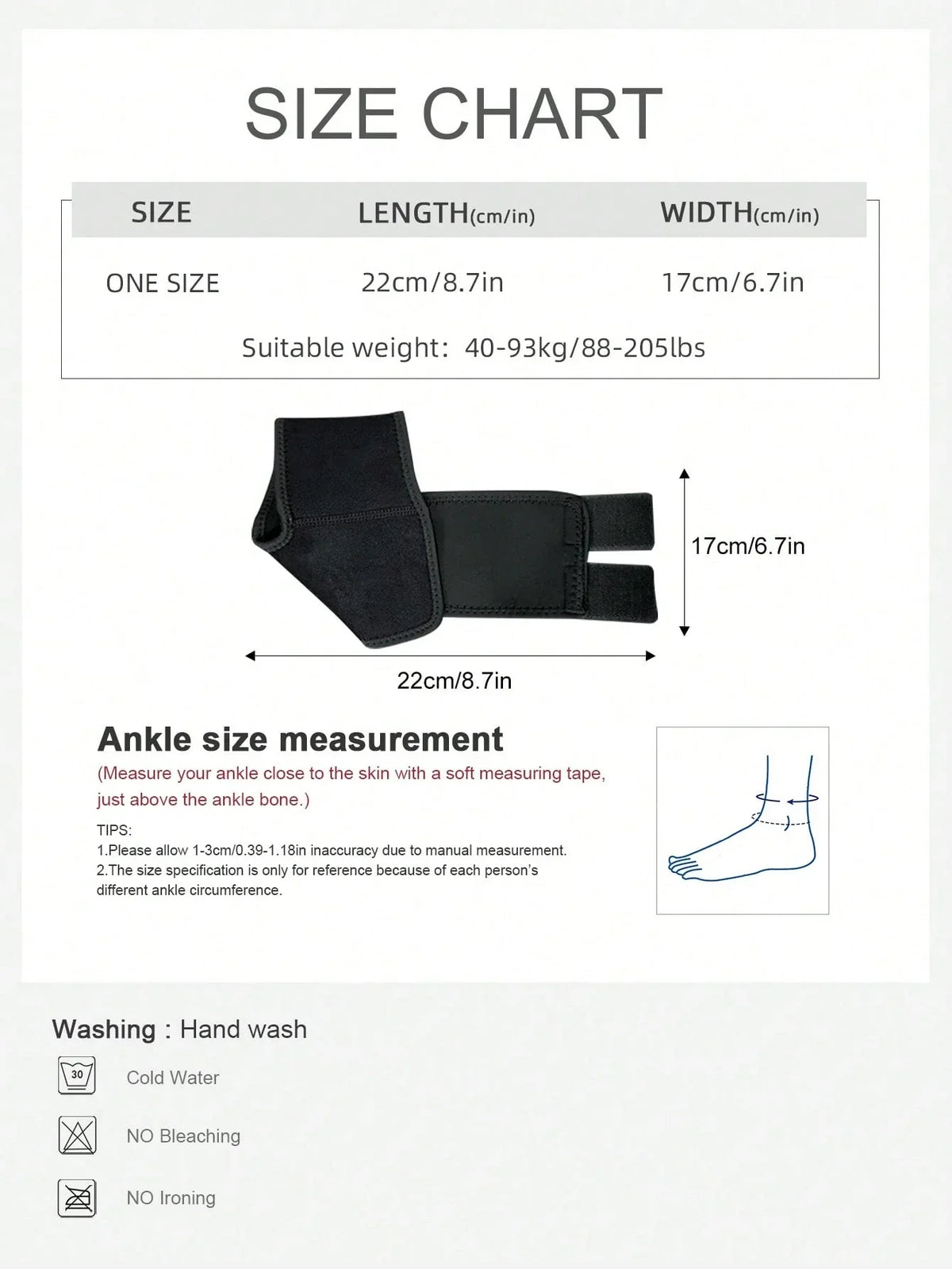 VBOSI Neoprene Adjustable Ankle Sleeve