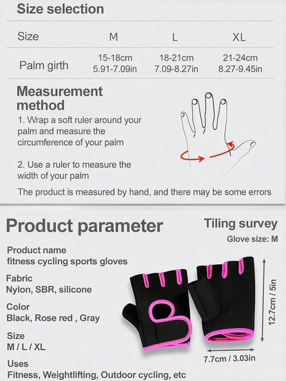 Unisex Breathable Fitness Workout Gloves