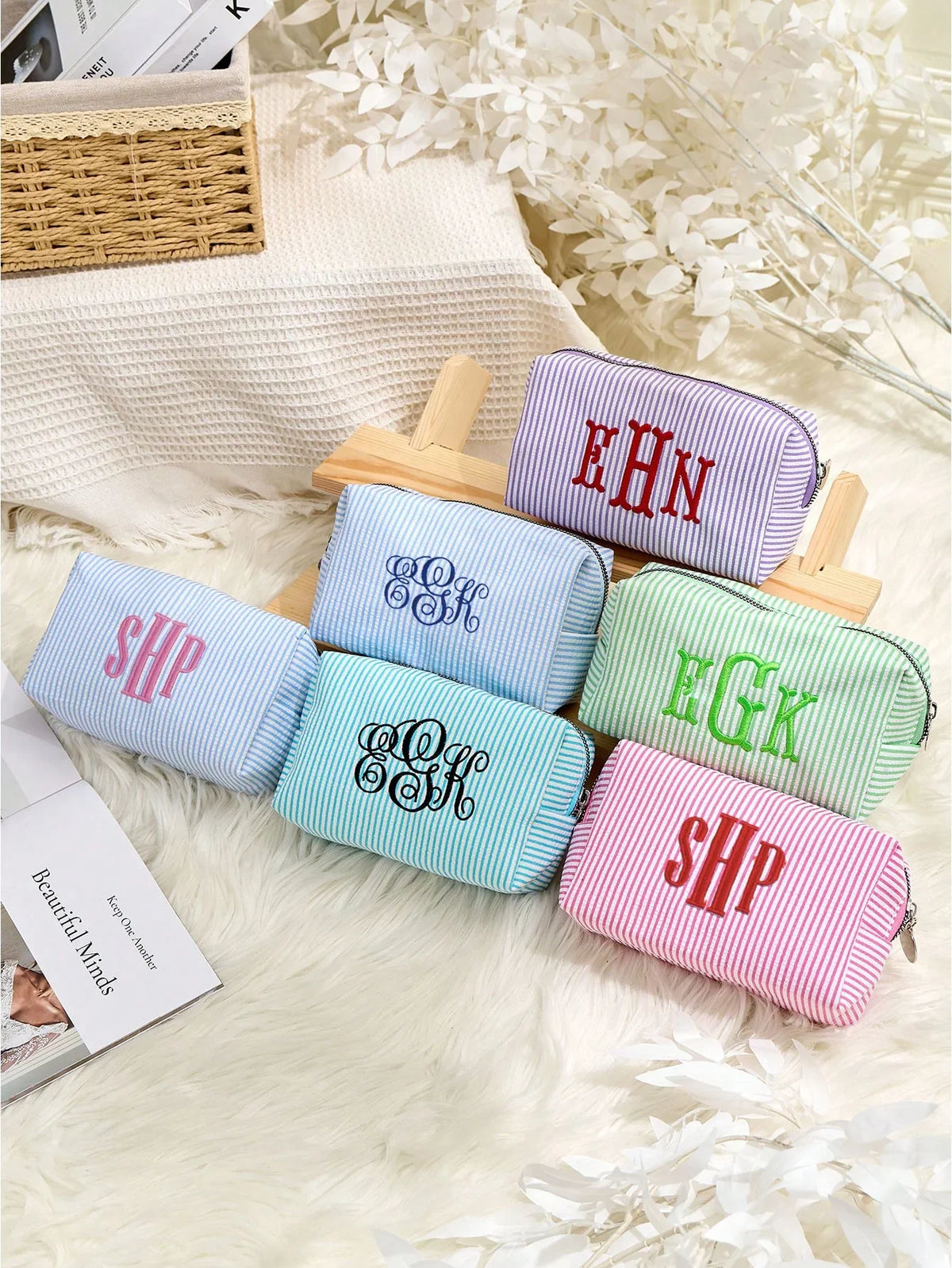 Personalized Embroidered Makeup Bag Pouch