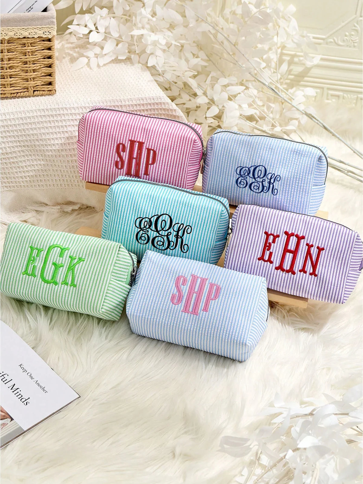 Personalized Embroidered Makeup Bag Pouch