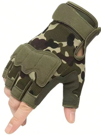 Sports Camo Half-Finger Gloves