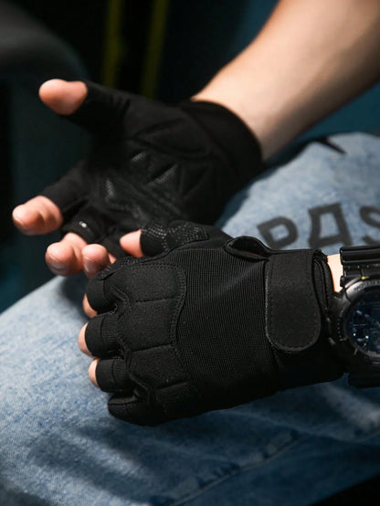 Sports Camo Half-Finger Gloves