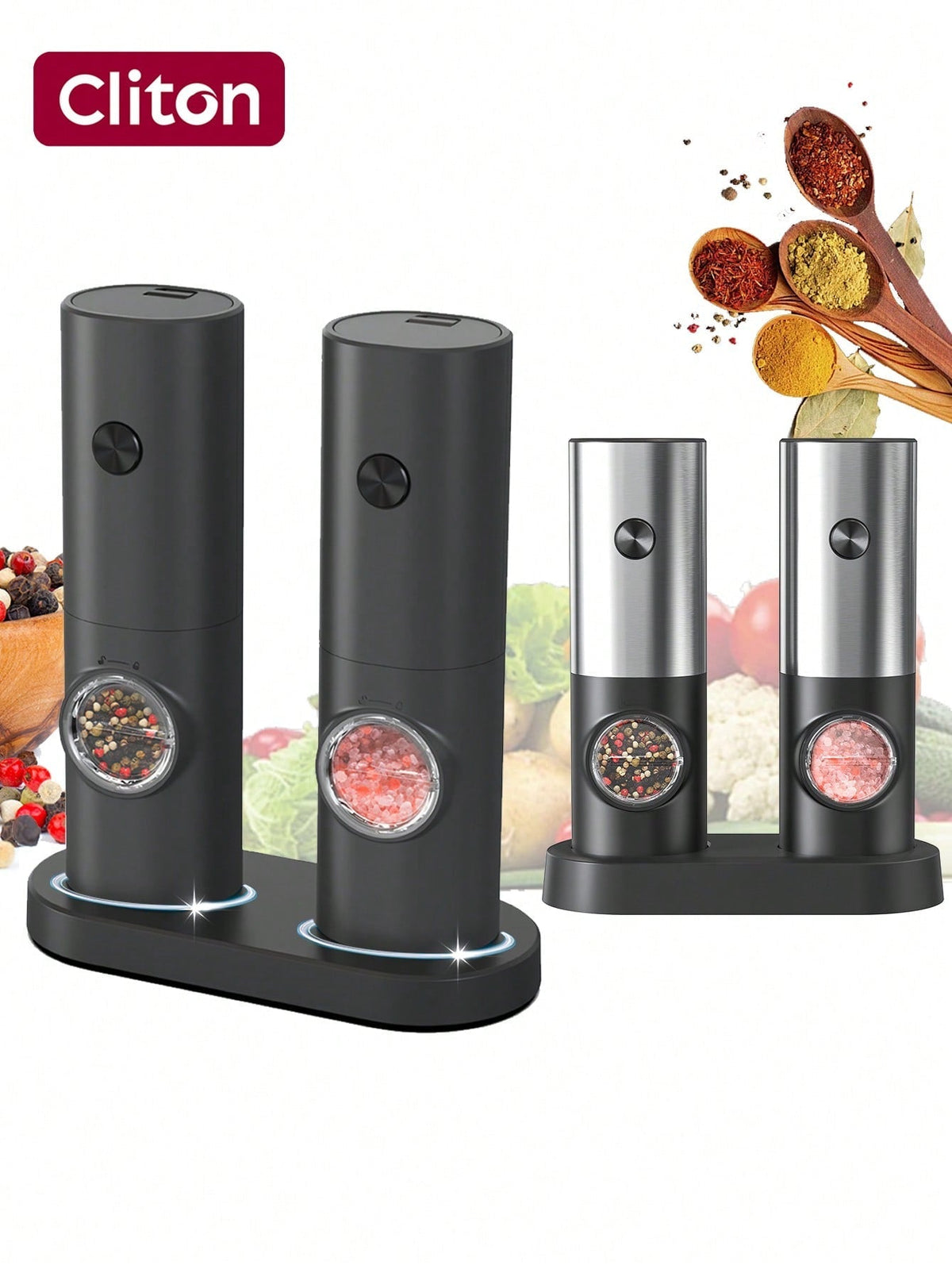 CLITON Electric Salt Pepper Grinder