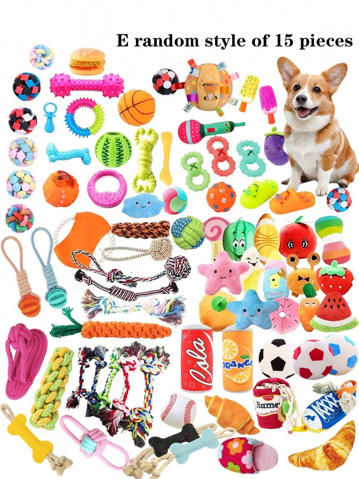 PETSIN Plush Dog Chew Toys