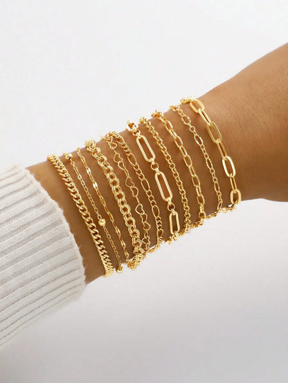 Layered Heart Bracelet Gift Set