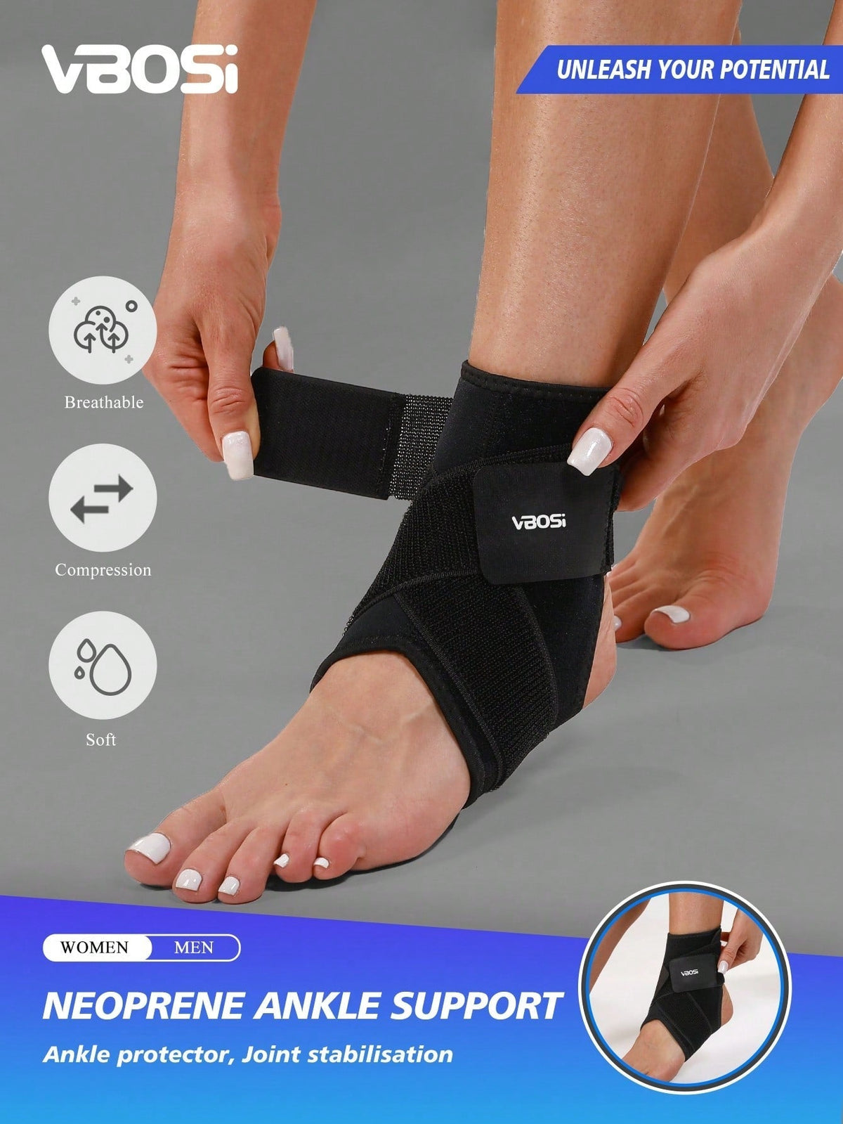 VBOSI Neoprene Adjustable Ankle Support