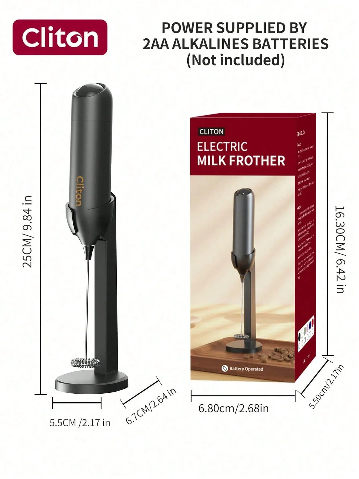 CLITON Battery Milk Frother