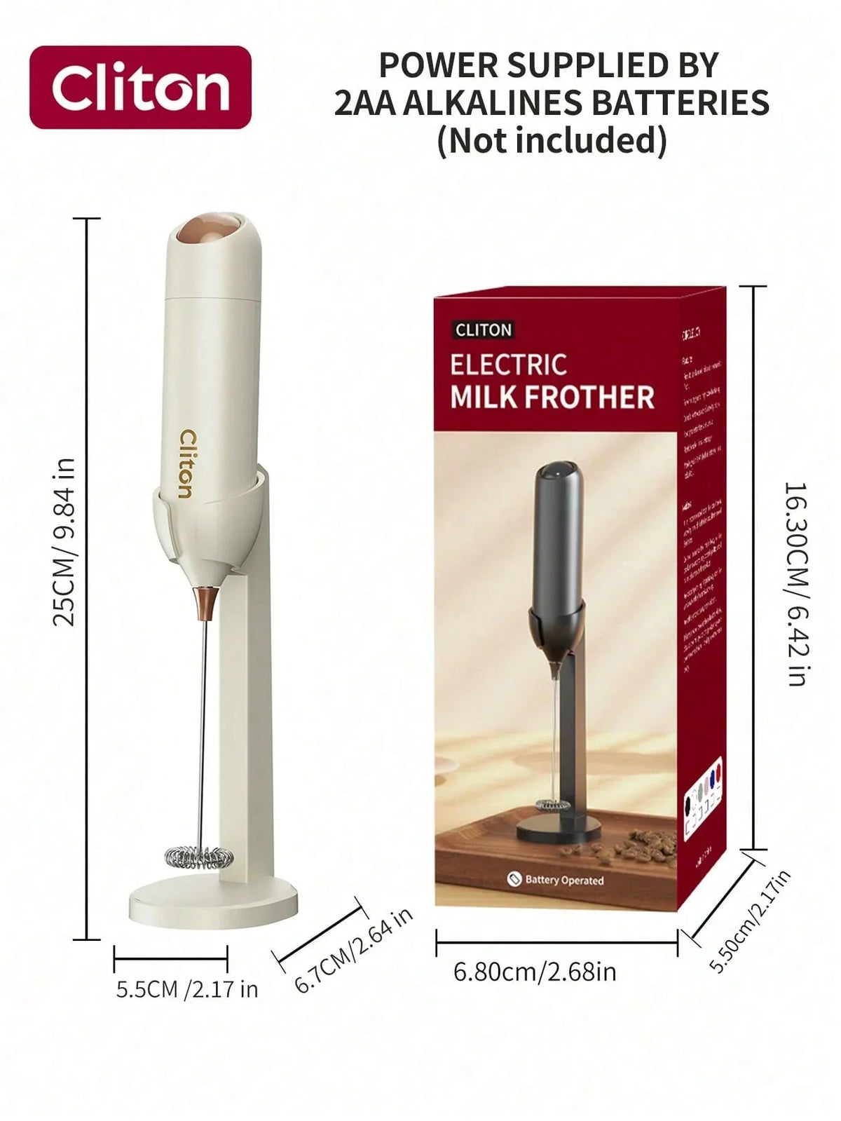 CLITON Battery Milk Frother