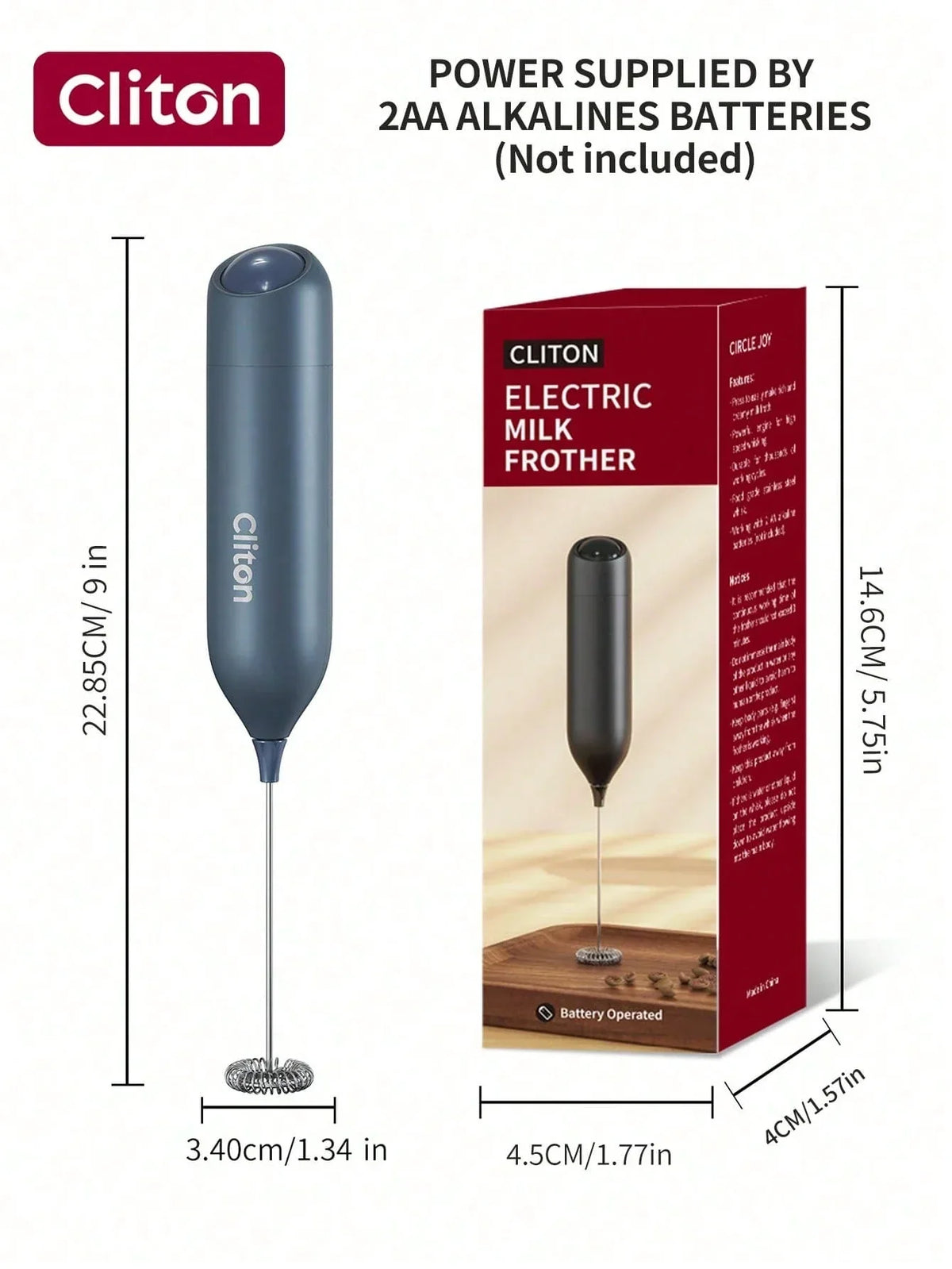 CLITON Battery Milk Frother