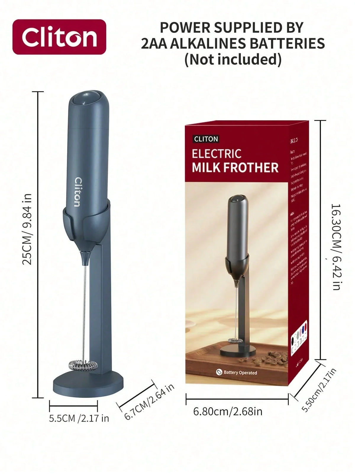 CLITON Battery Milk Frother