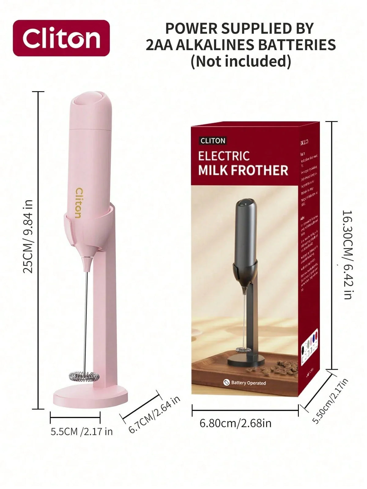 CLITON Battery Milk Frother
