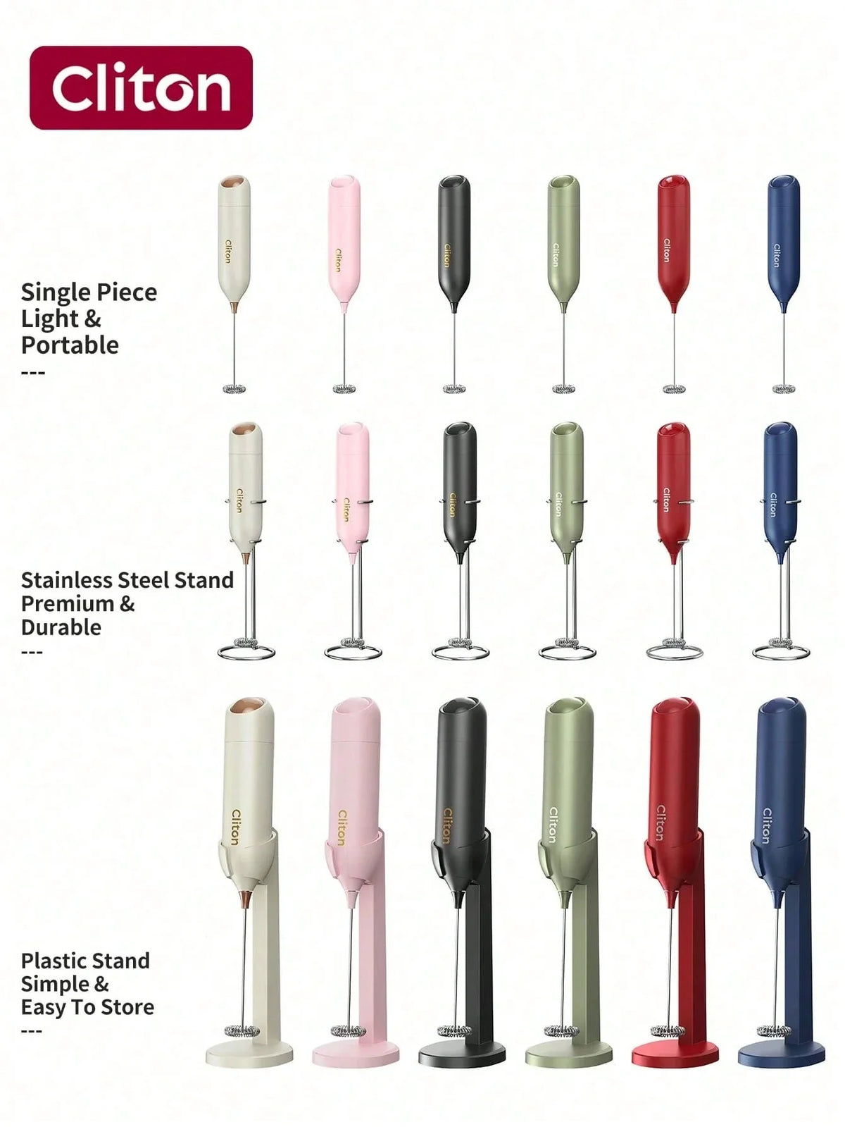 CLITON Battery Milk Frother