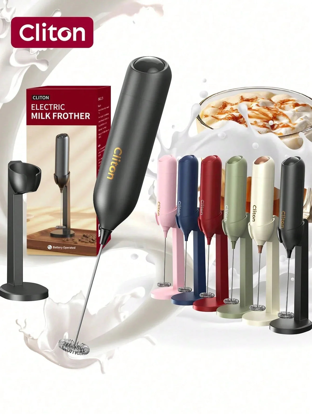 CLITON Battery Milk Frother