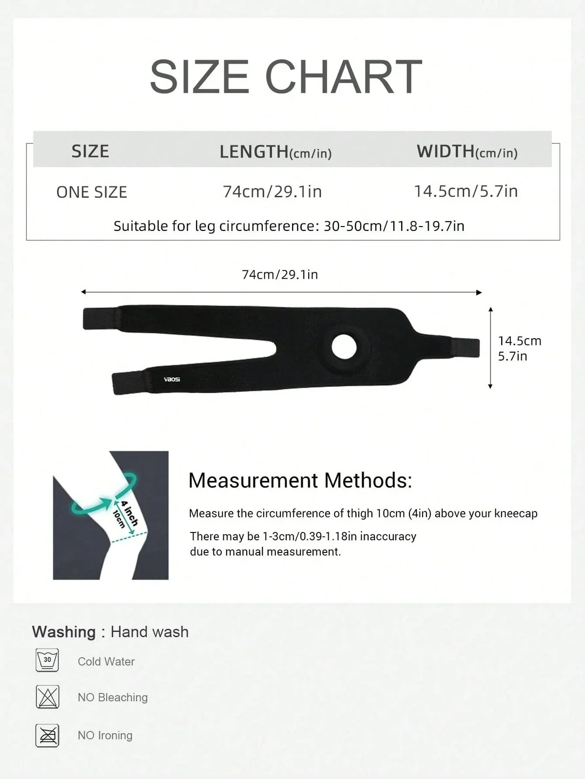 VBOSI Adjustable Knee Support Small