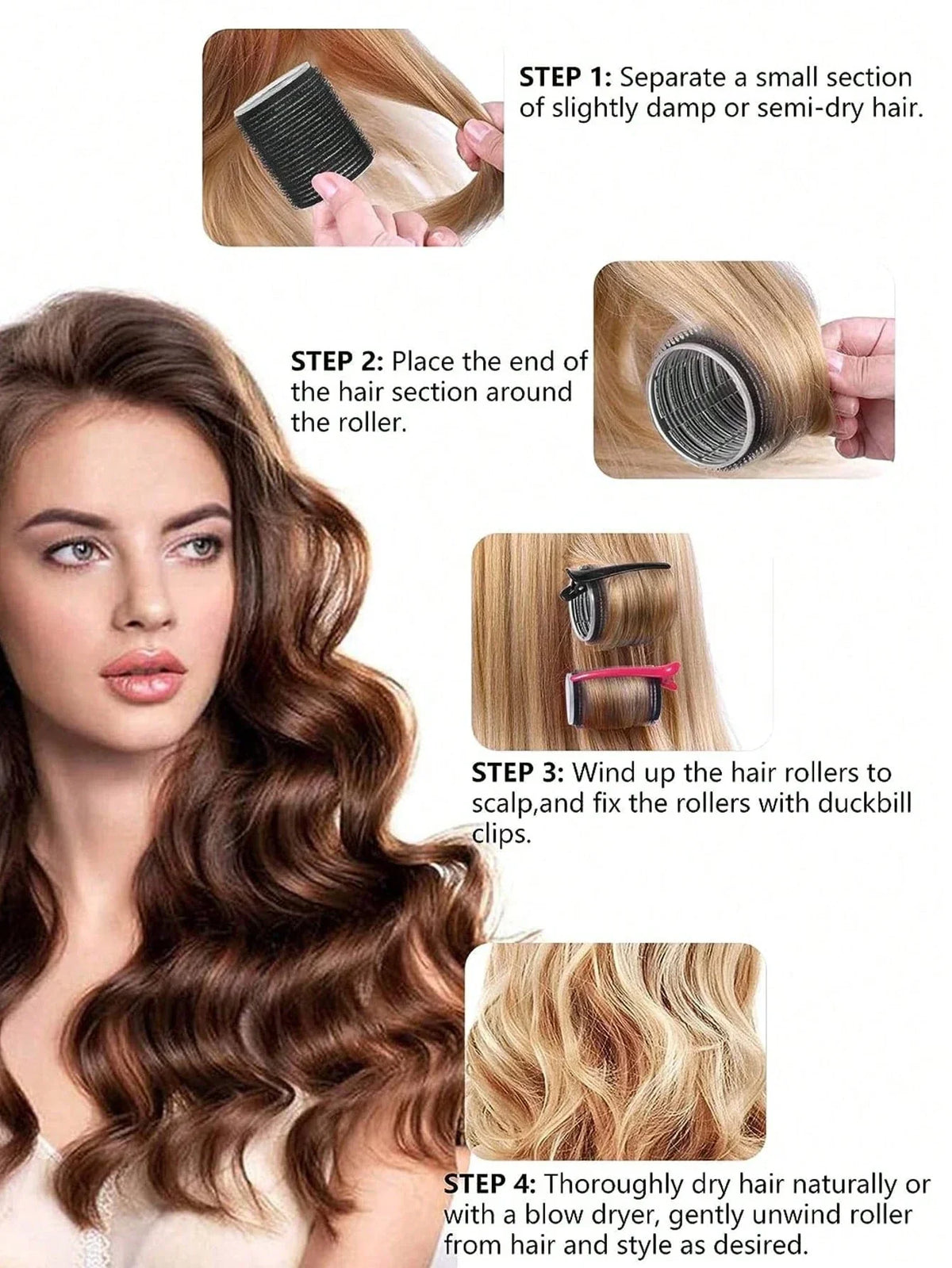 Large Hair Rollers Curling Set