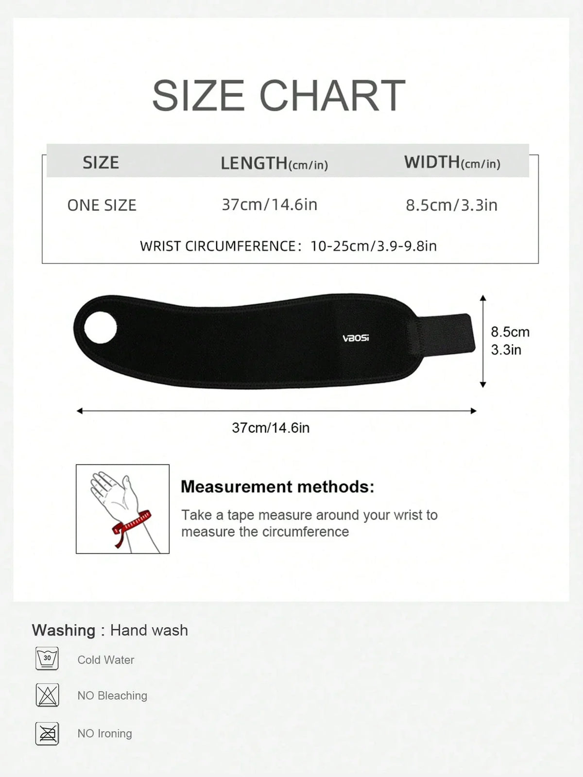 VBOSI Neoprene Adjustable Wrist Wrap