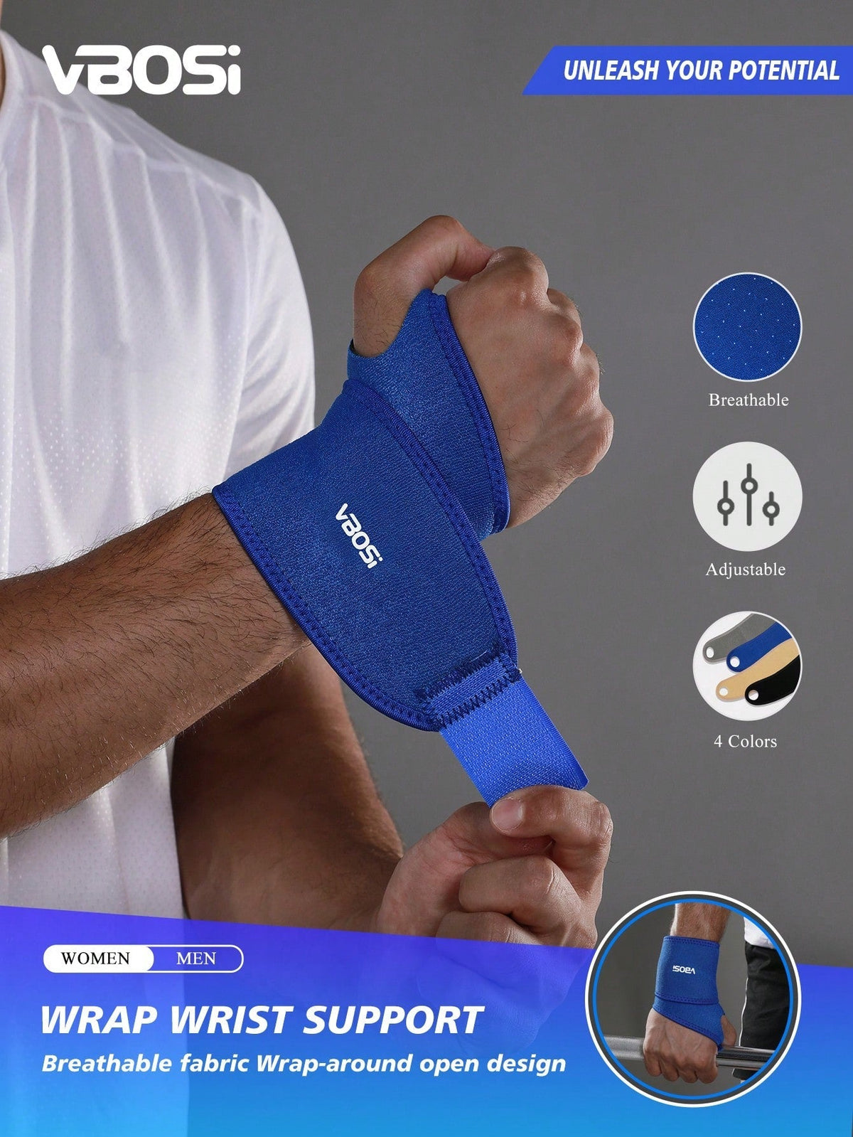 VBOSI Neoprene Adjustable Wrist Wrap