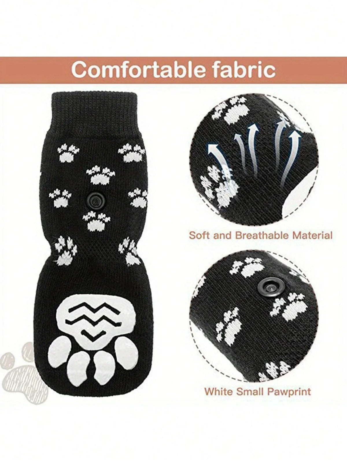Anti-Slip Dog Paw Socks