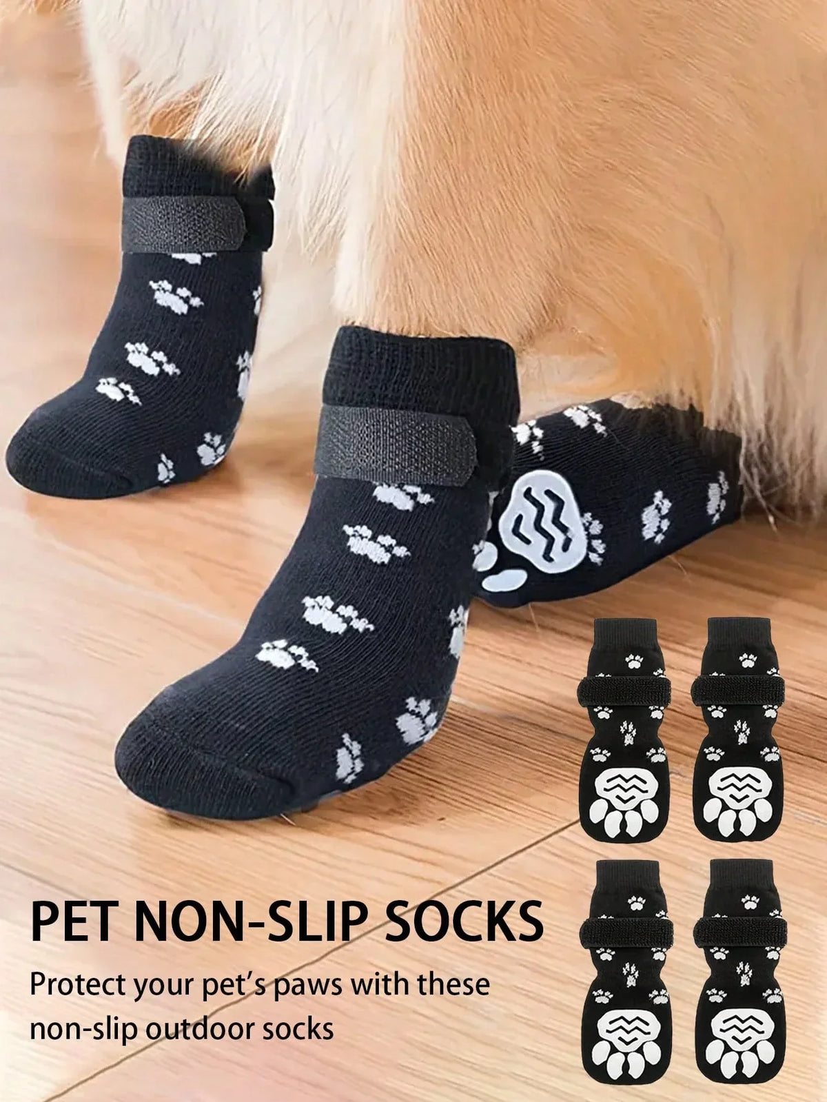 Anti-Slip Dog Paw Socks