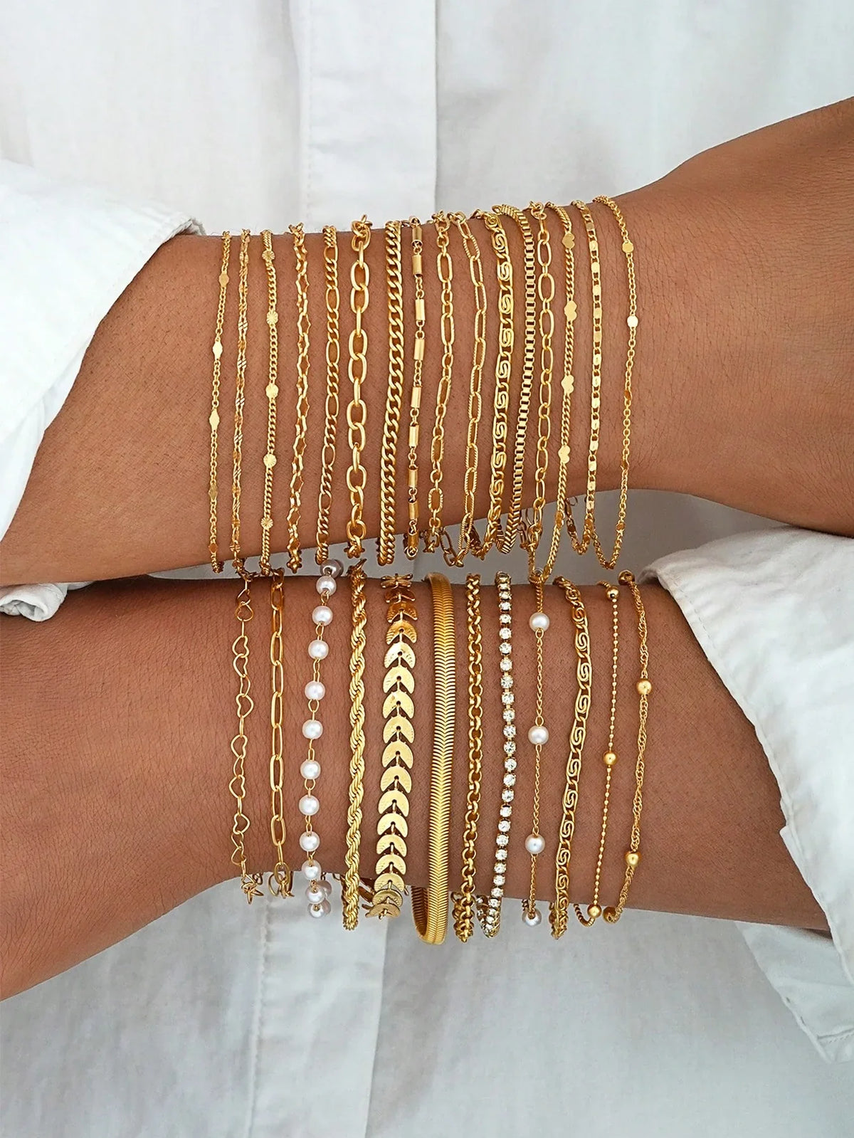 Layered Heart Bracelet Gift Set