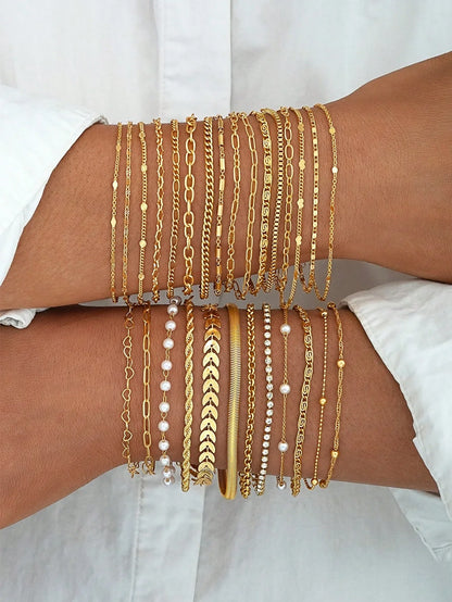 Layered Heart Bracelet Gift Set