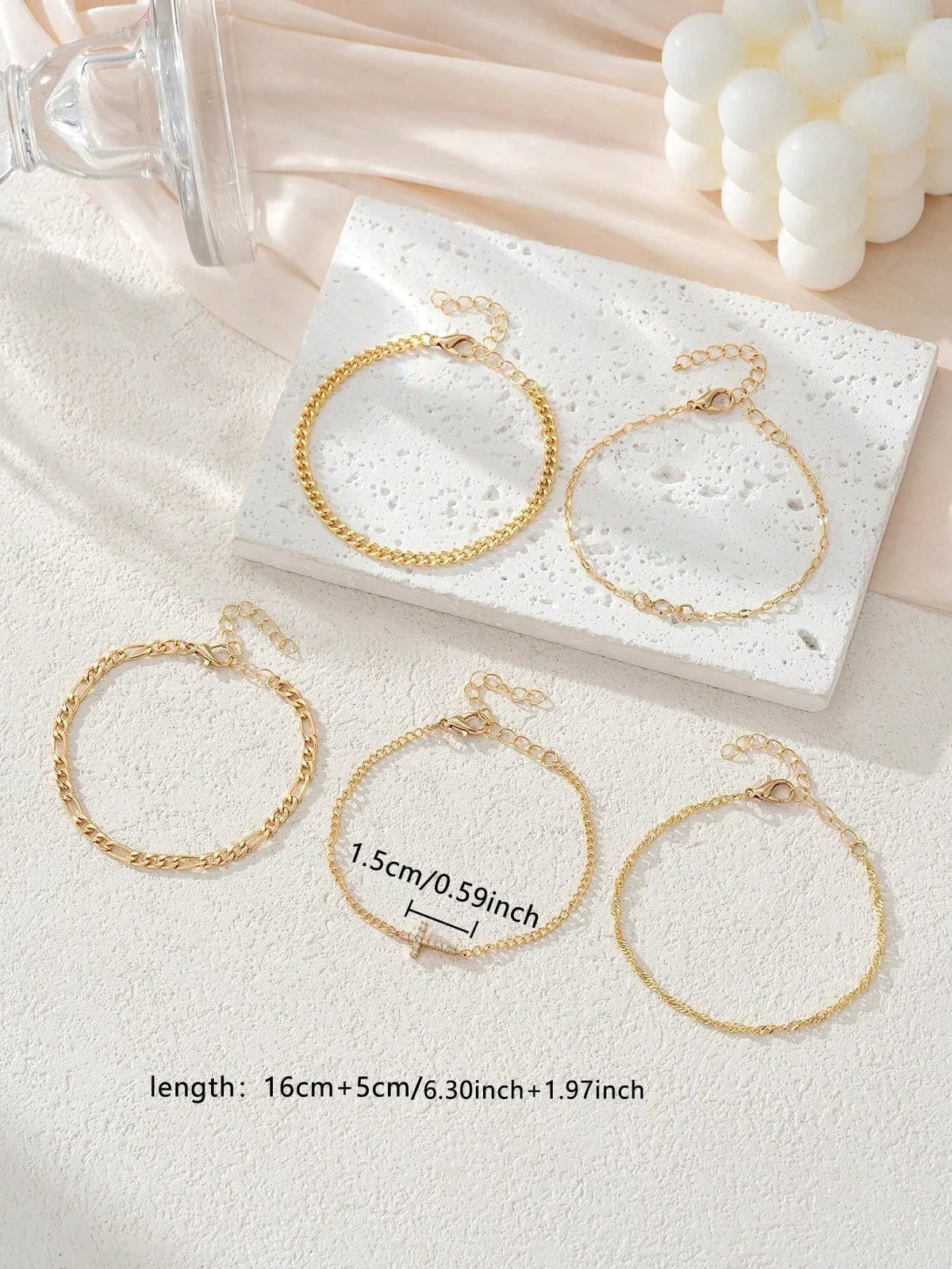 Cubic Zirconia Cross Bracelet