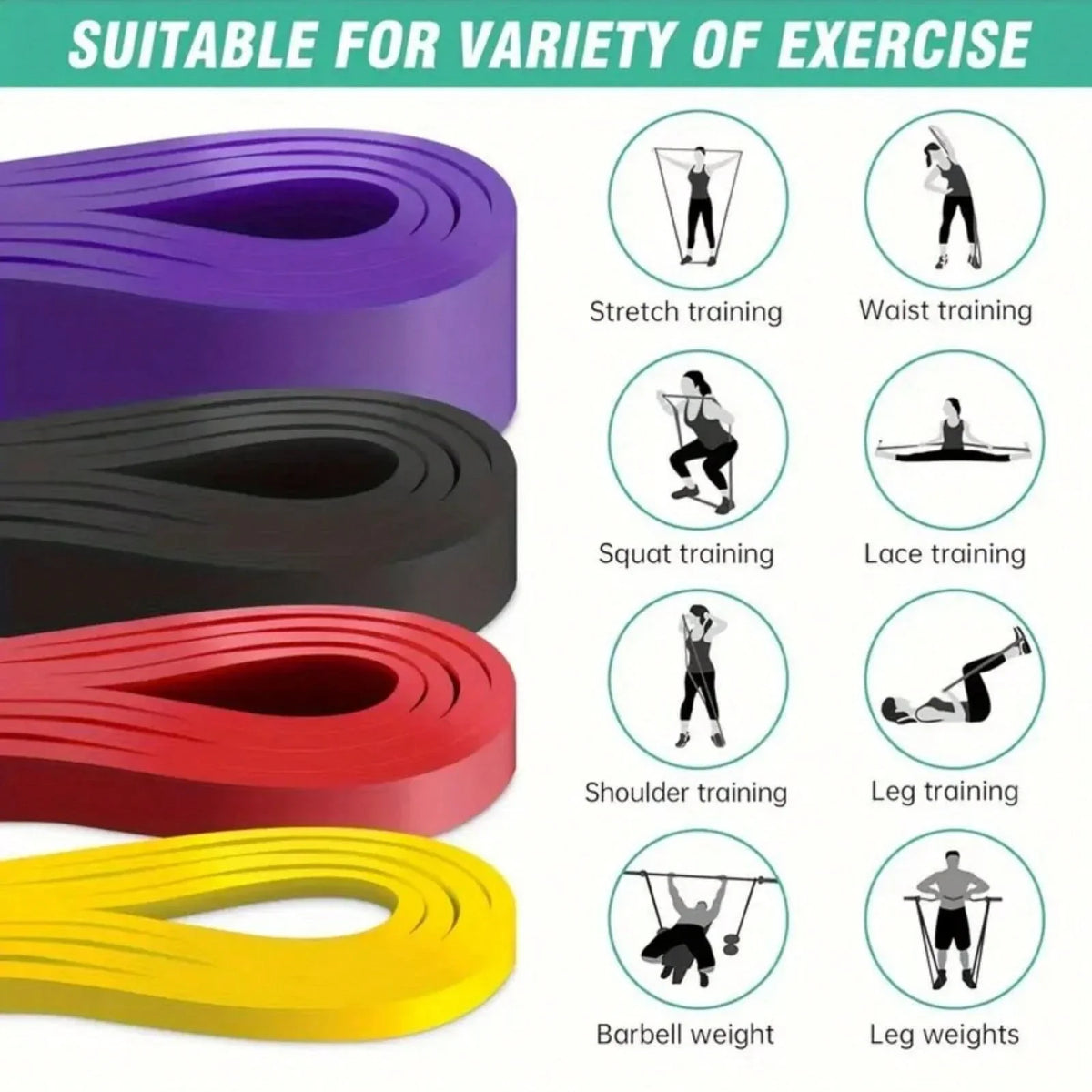 5-Level Resistance Exercise Bands