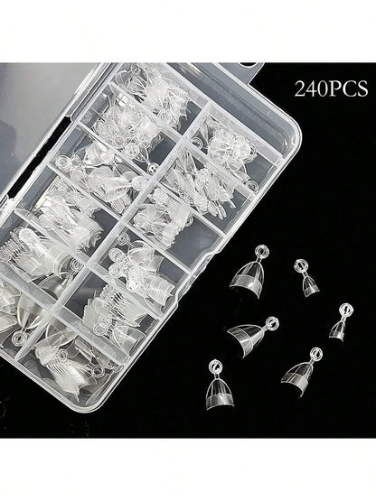 240pcs Almond False Nail Tips