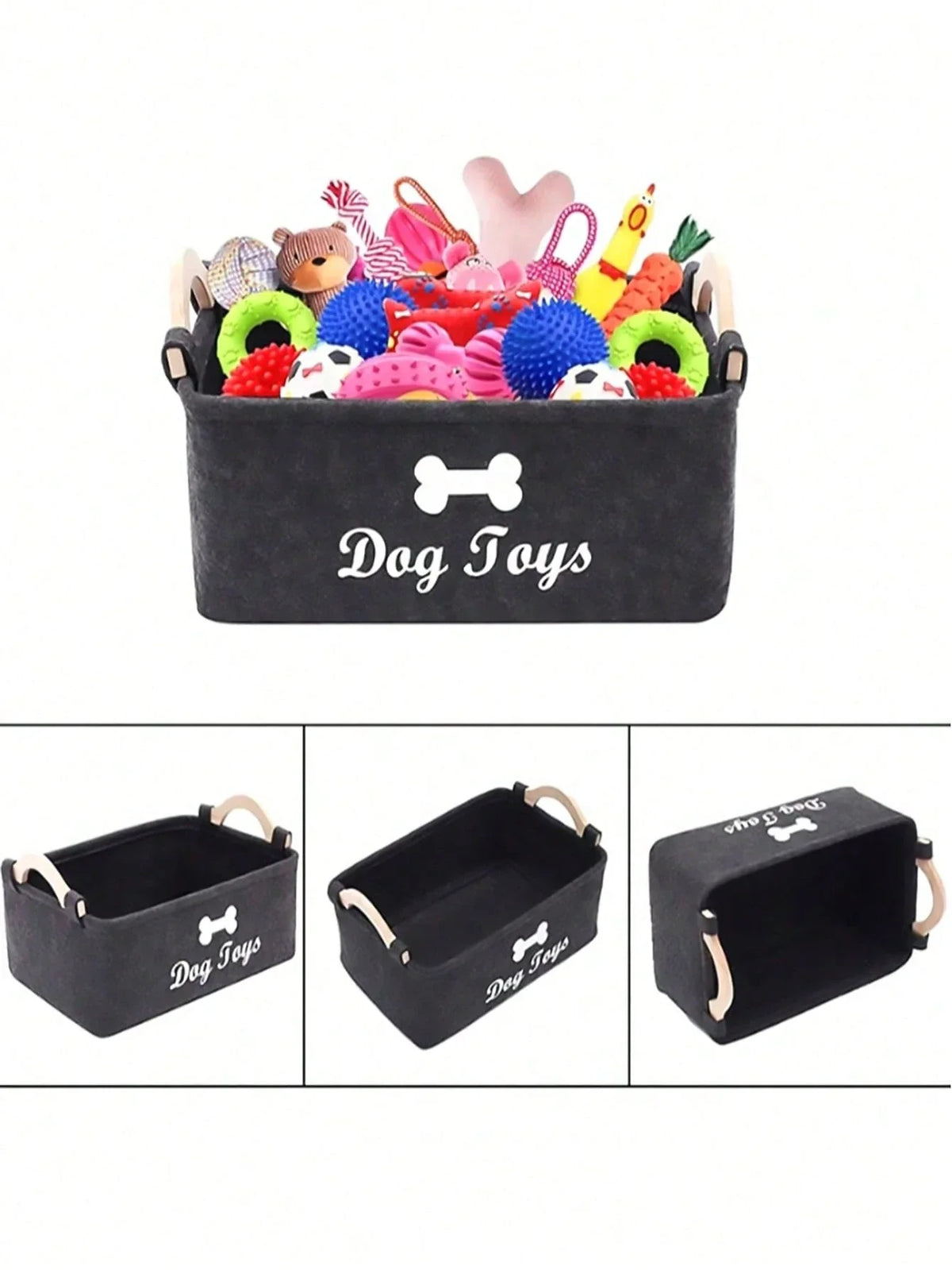 Felt Pet Toy Storage Box