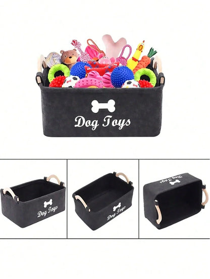 Felt Pet Toy Storage Box