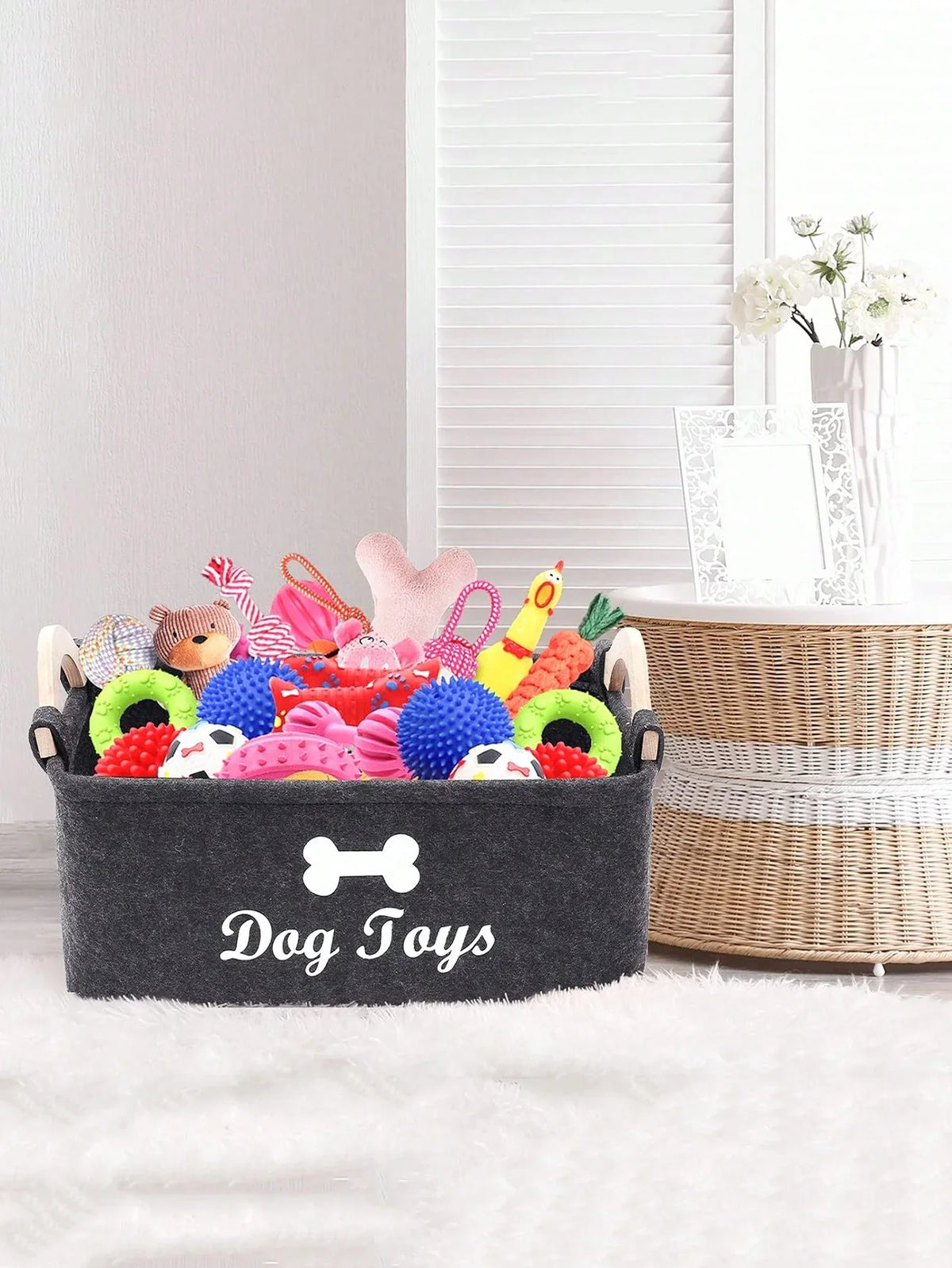 Felt Pet Toy Storage Box