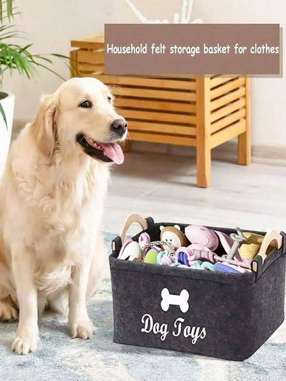 Felt Pet Toy Storage Box