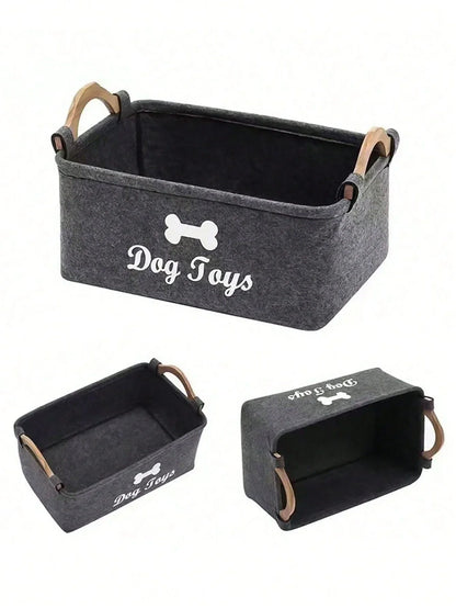 Felt Pet Toy Storage Box