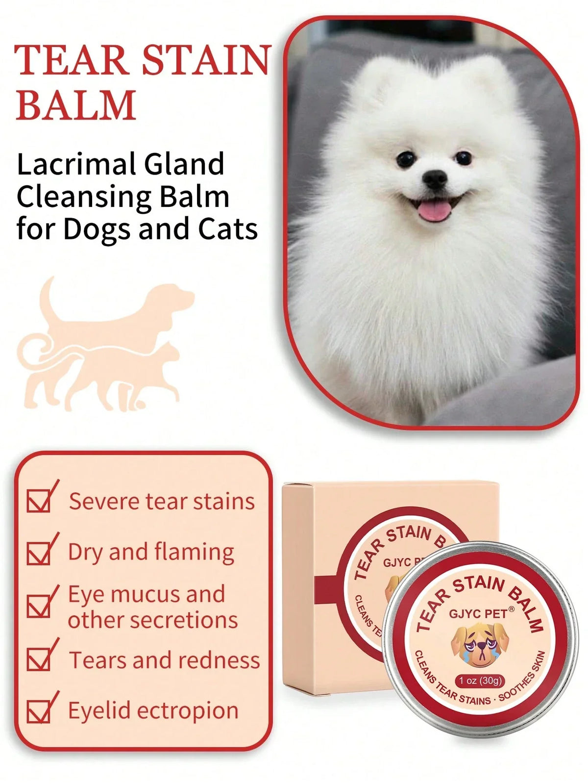 GJYC Pet Tear Stain Balm