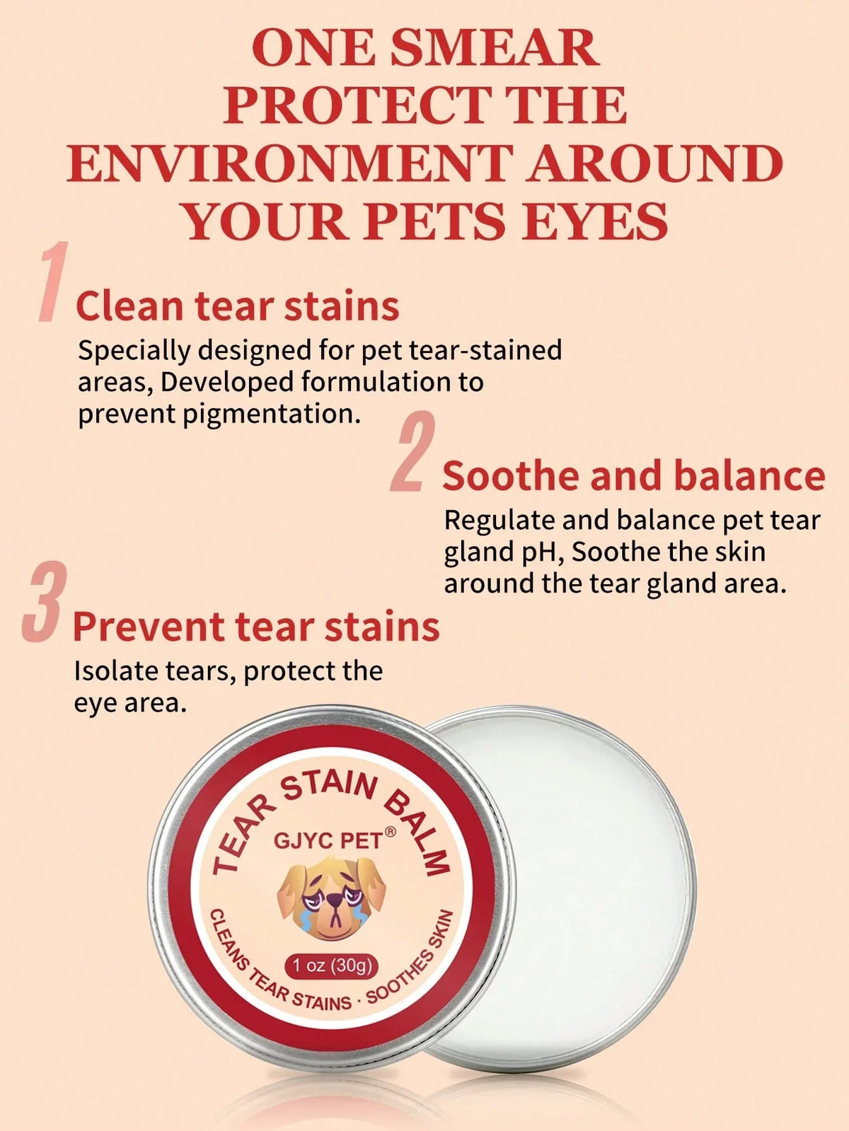 GJYC Pet Tear Stain Balm