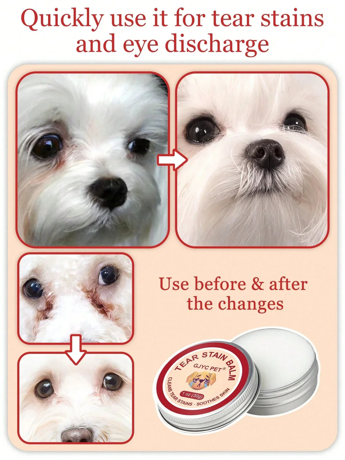 GJYC Pet Tear Stain Balm