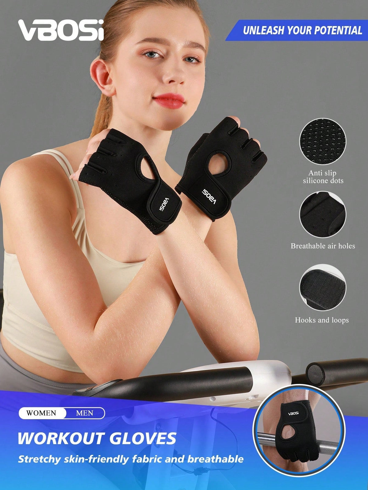 Half Finger Sports Gym Gloves