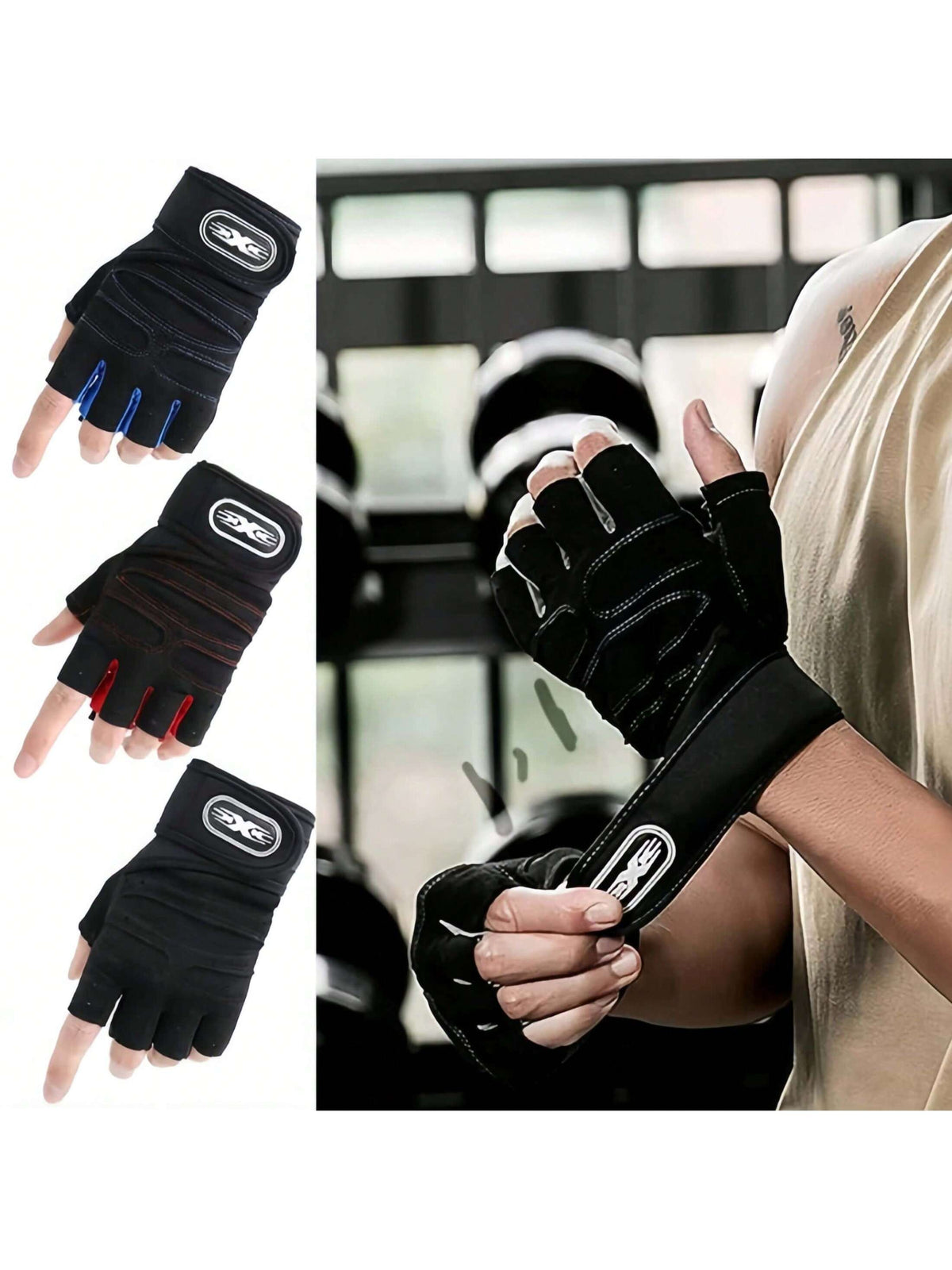 Half Finger Dumbbell Gym Gloves