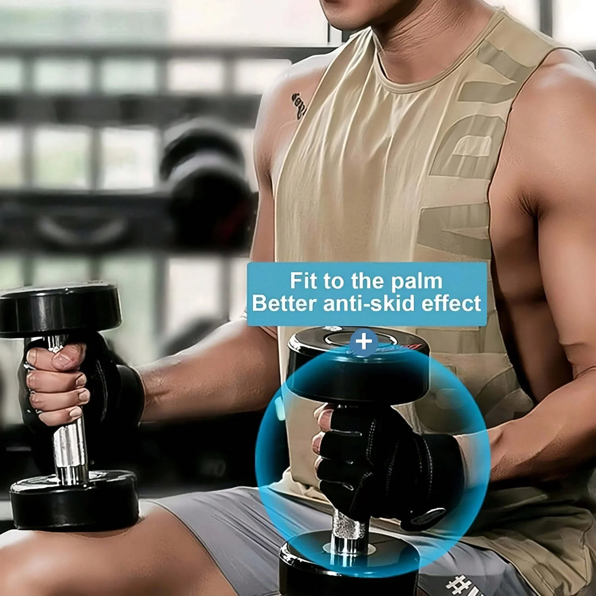 Half Finger Dumbbell Gym Gloves