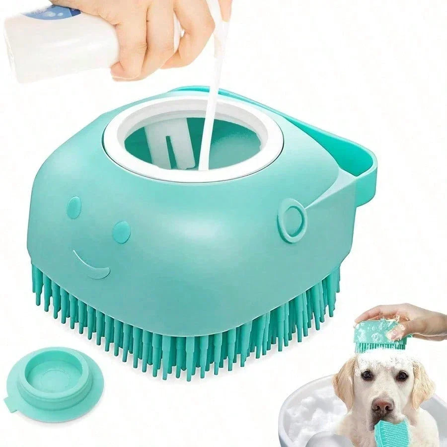 Pet Dog Bath Brush Dispenser