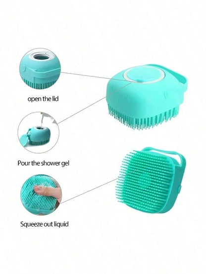 Pet Dog Bath Brush Dispenser