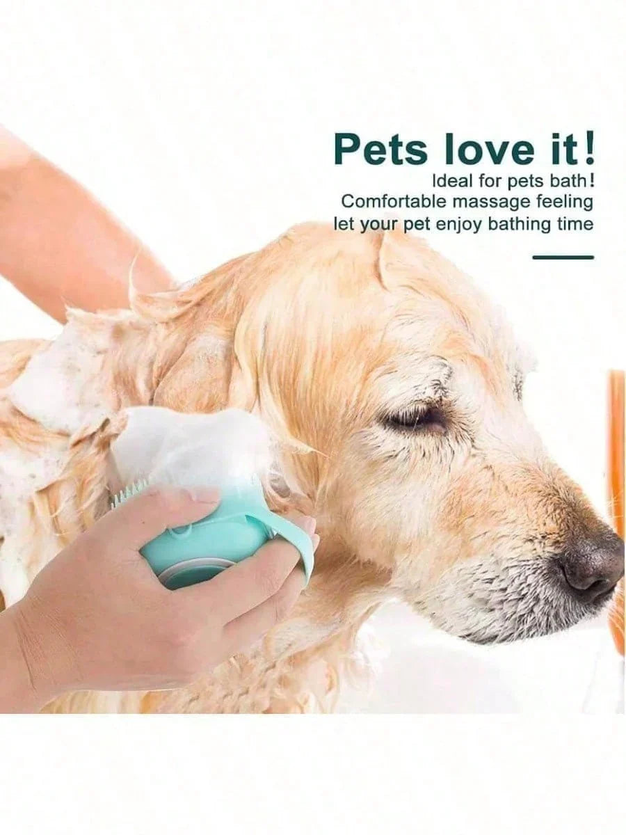 Pet Dog Bath Brush Dispenser