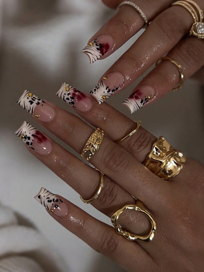 Luxury Butterfly Rhinestone Press Nails