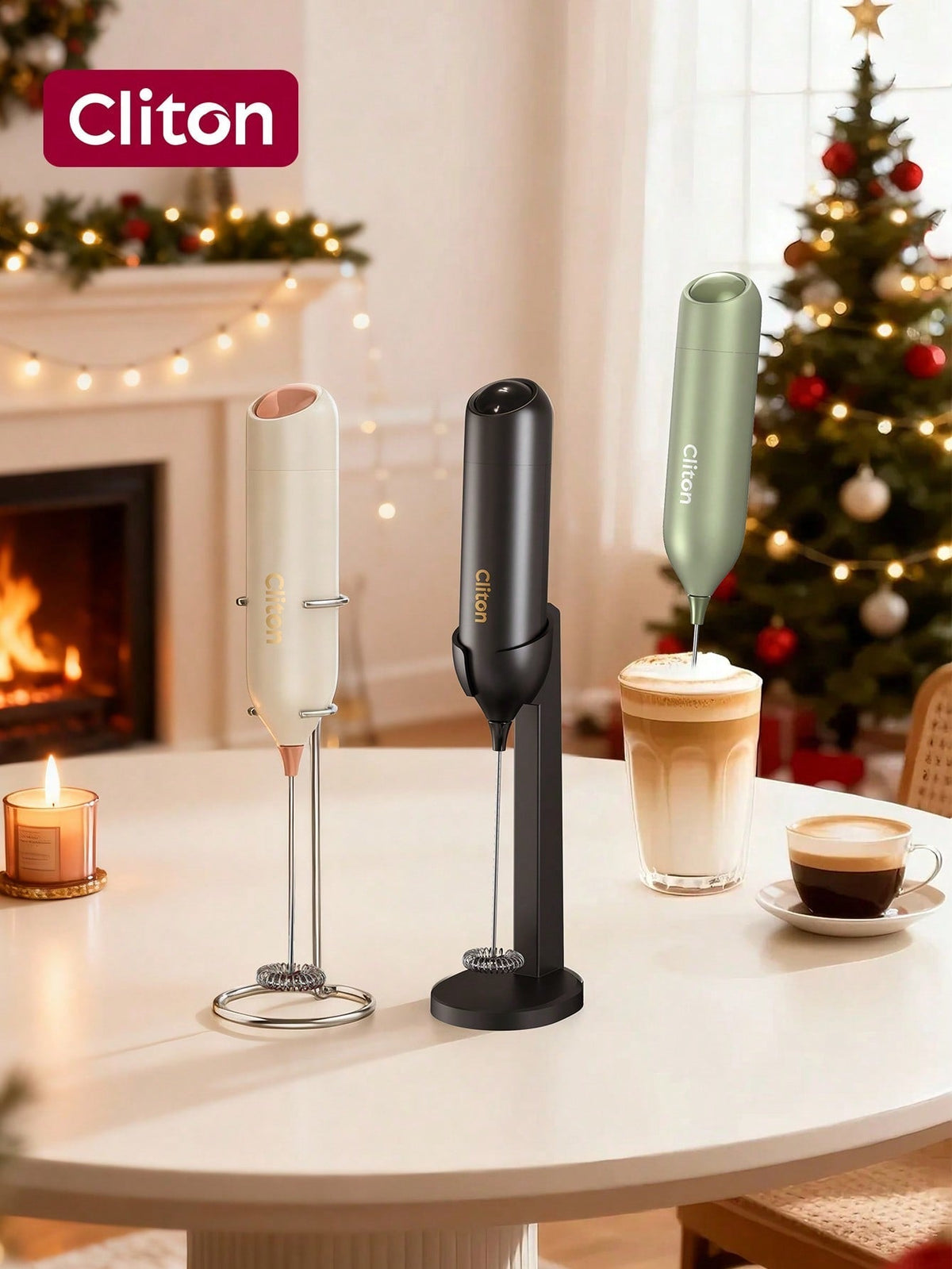 CLITON Handheld Electric Milk Frother
