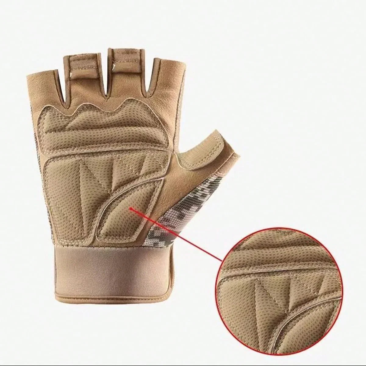 Sports Camo Half-Finger Gloves
